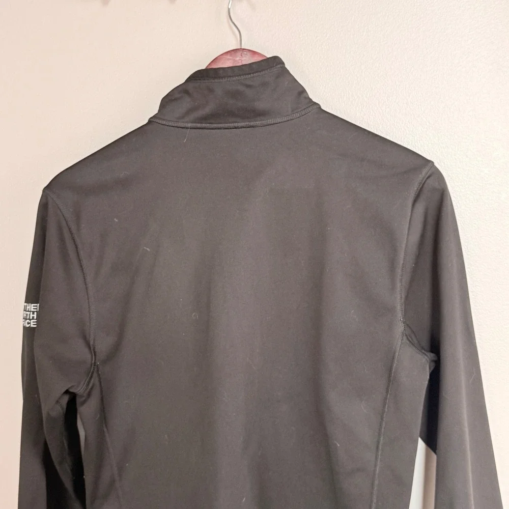 The North Face Mens 1/4 Zip Pullover Black Fleece Active Hiking Top Small S/P